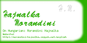 hajnalka morandini business card